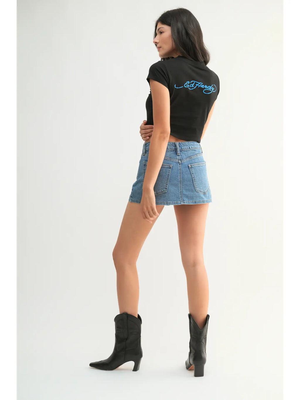 Denim Skort - Light Denim