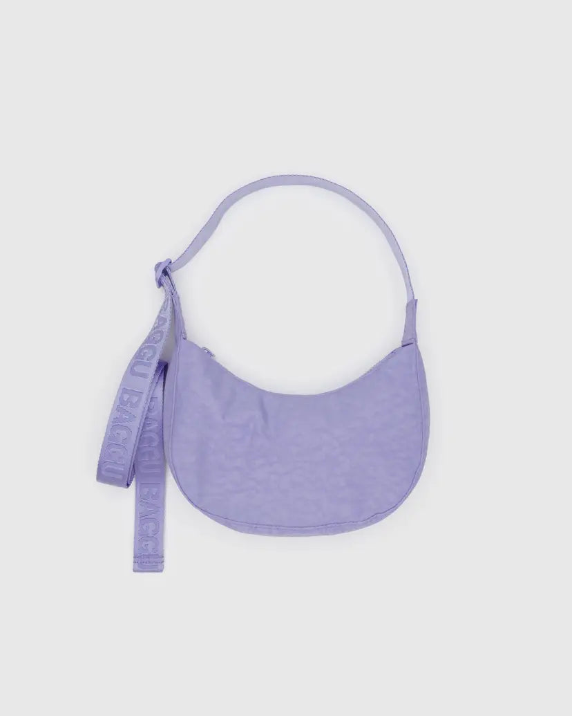 Small Nylon Crescent Bag- Wisteria