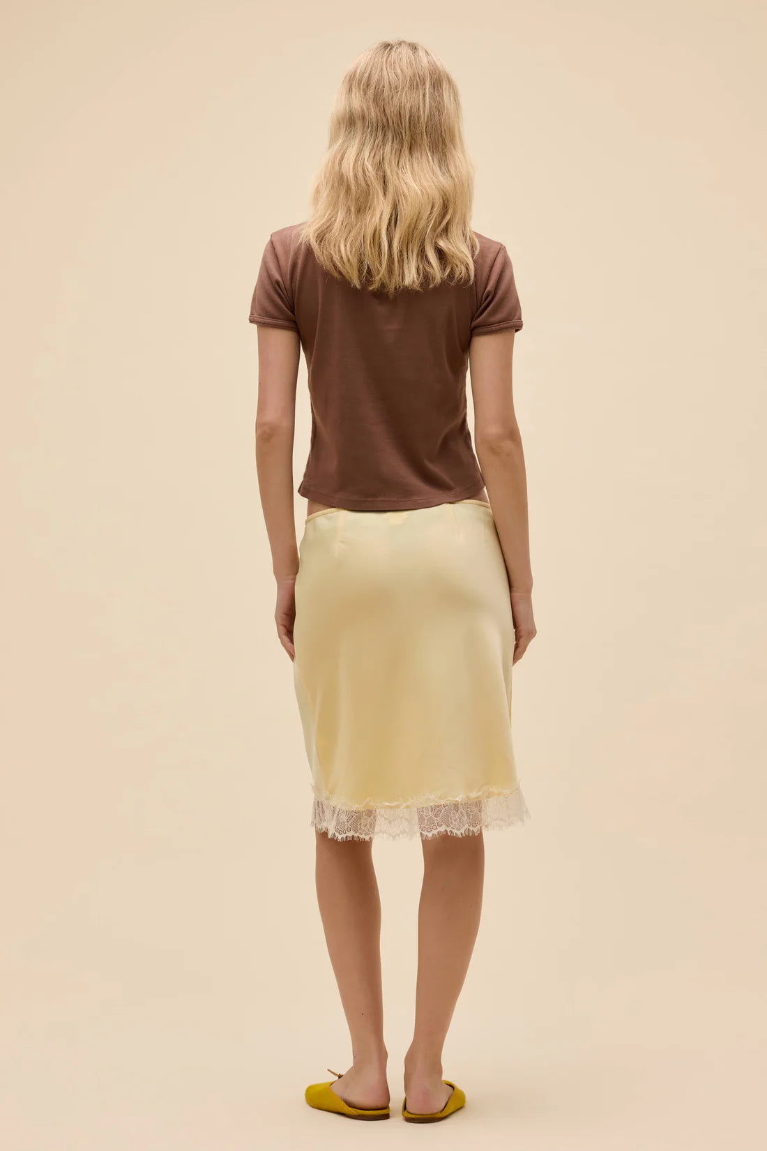 Sun Your Buns Slim Ringer Tee - Chocolate