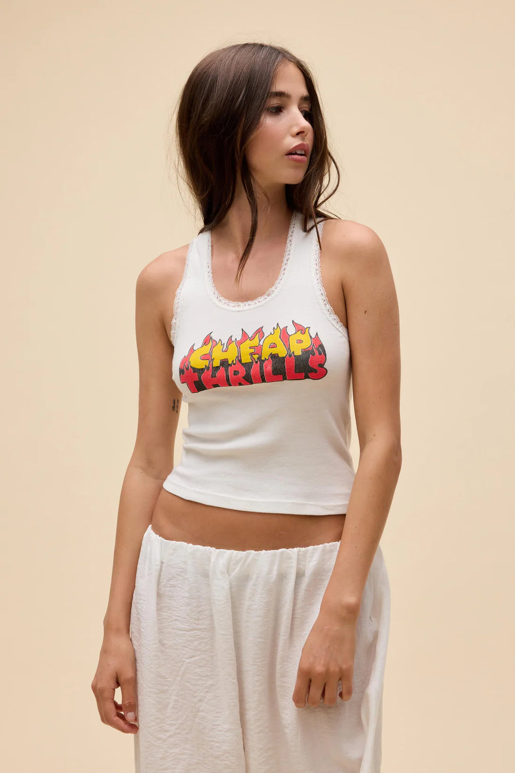 Cheap Thrills Lace Trim Tank