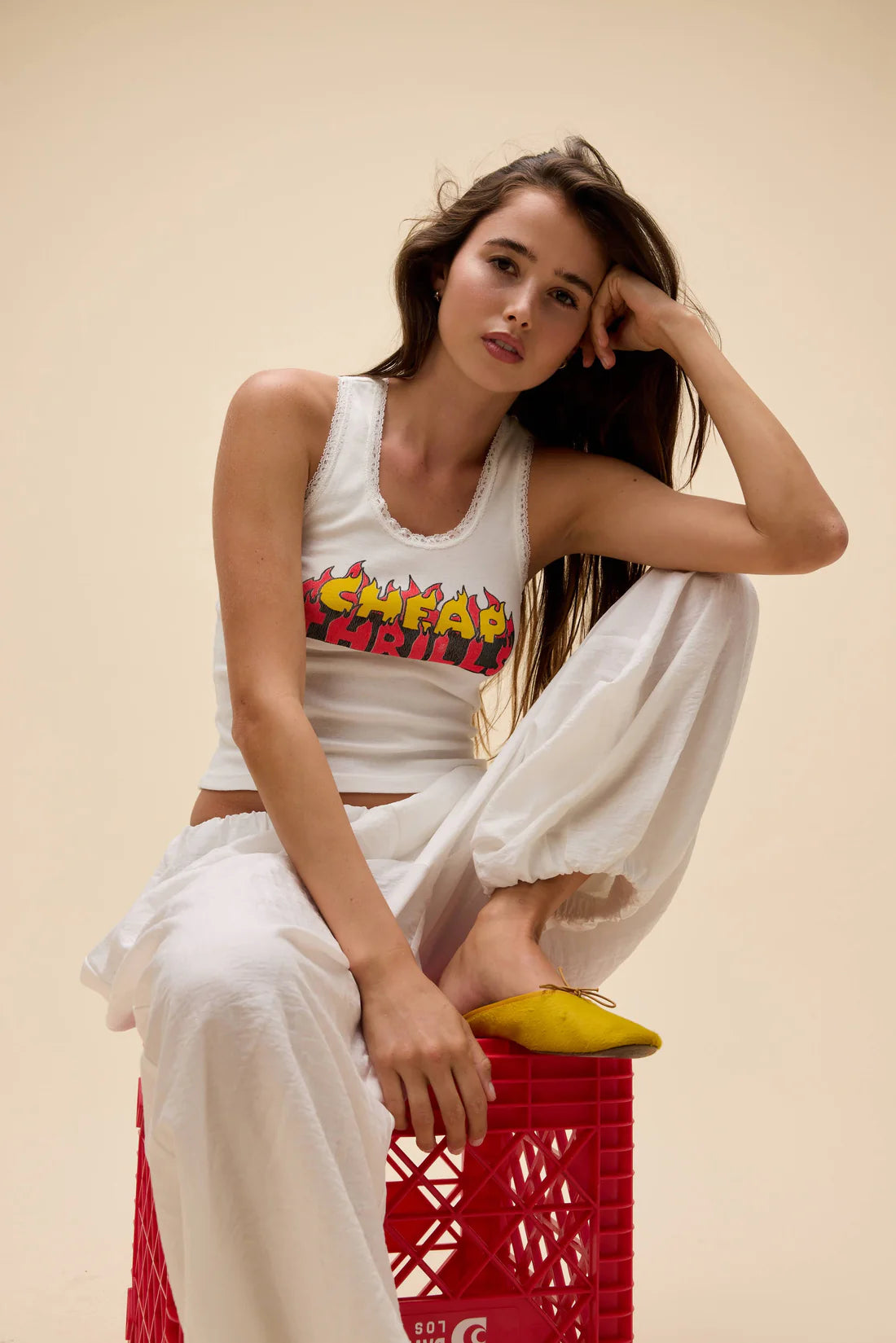 Cheap Thrills Lace Trim Tank