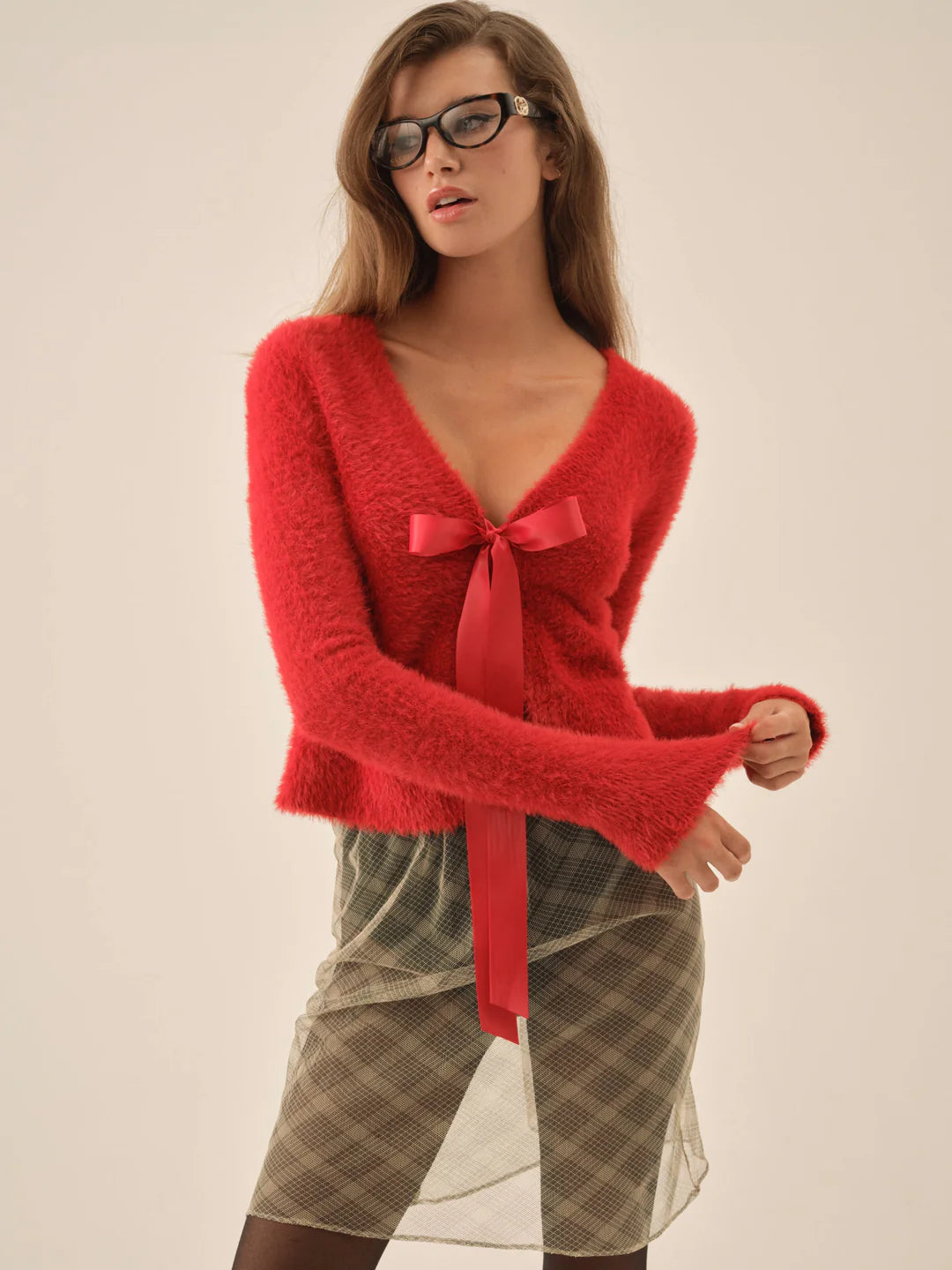 Tayla Knit Cardigan - Red