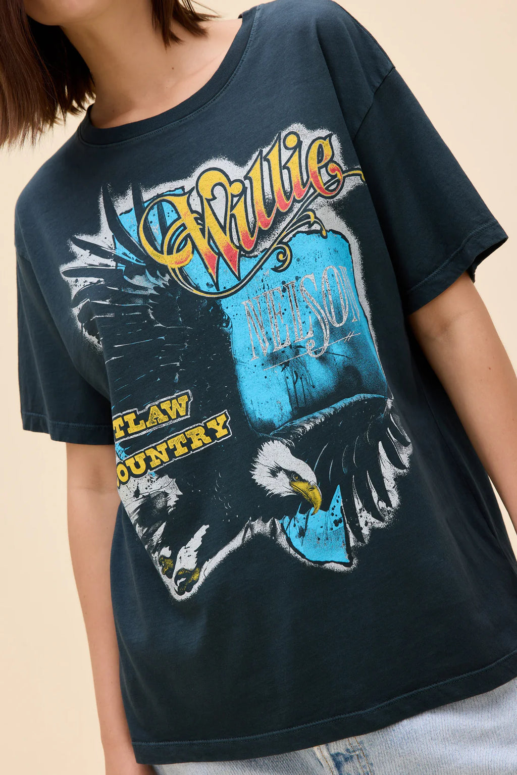 Willie Nelson Outlaw Country Boyfriend Tee