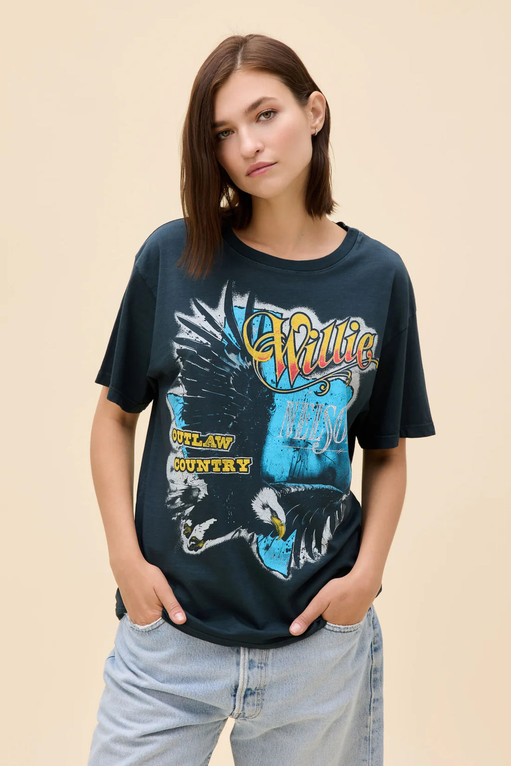 Willie Nelson Outlaw Country Boyfriend Tee