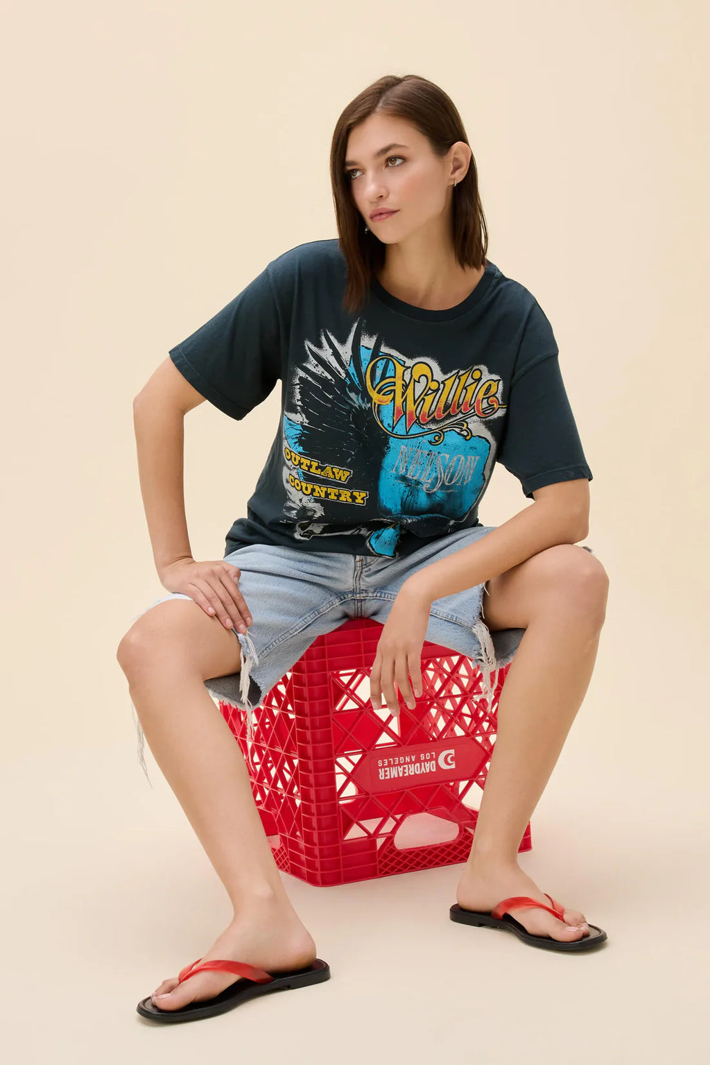 Willie Nelson Outlaw Country Boyfriend Tee