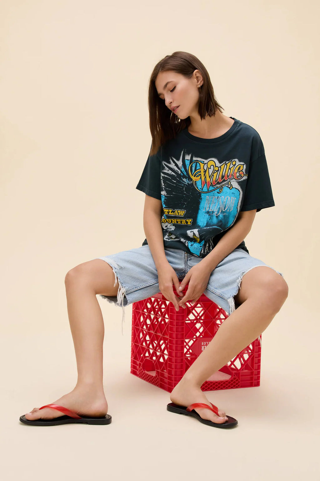 Willie Nelson Outlaw Country Boyfriend Tee