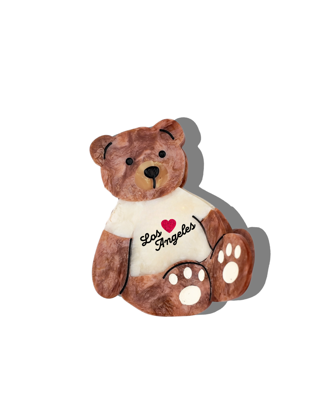 Hand-painted Los Angeles Teddy Claw Hair Clip | Eco-Friendly