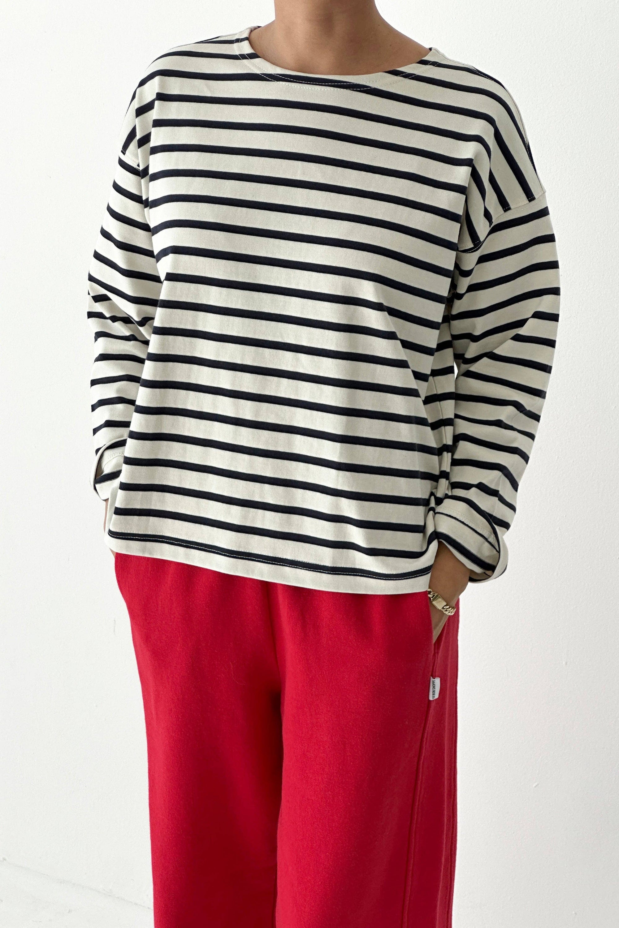 Sailor Top - Navy Stripe