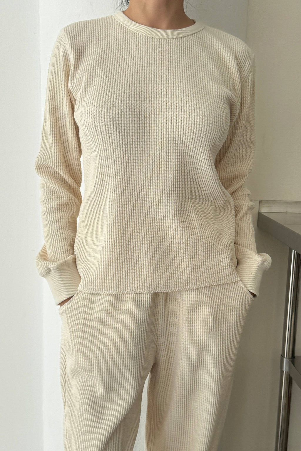 Waffle Fundamental Tee - Natural