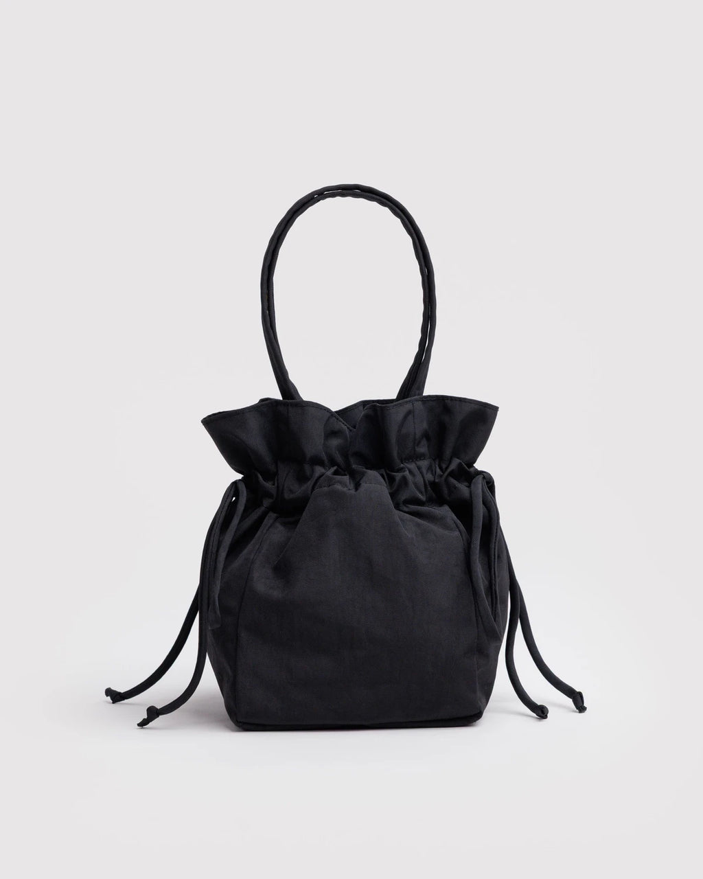 Nylon Drawstring Bag- Black