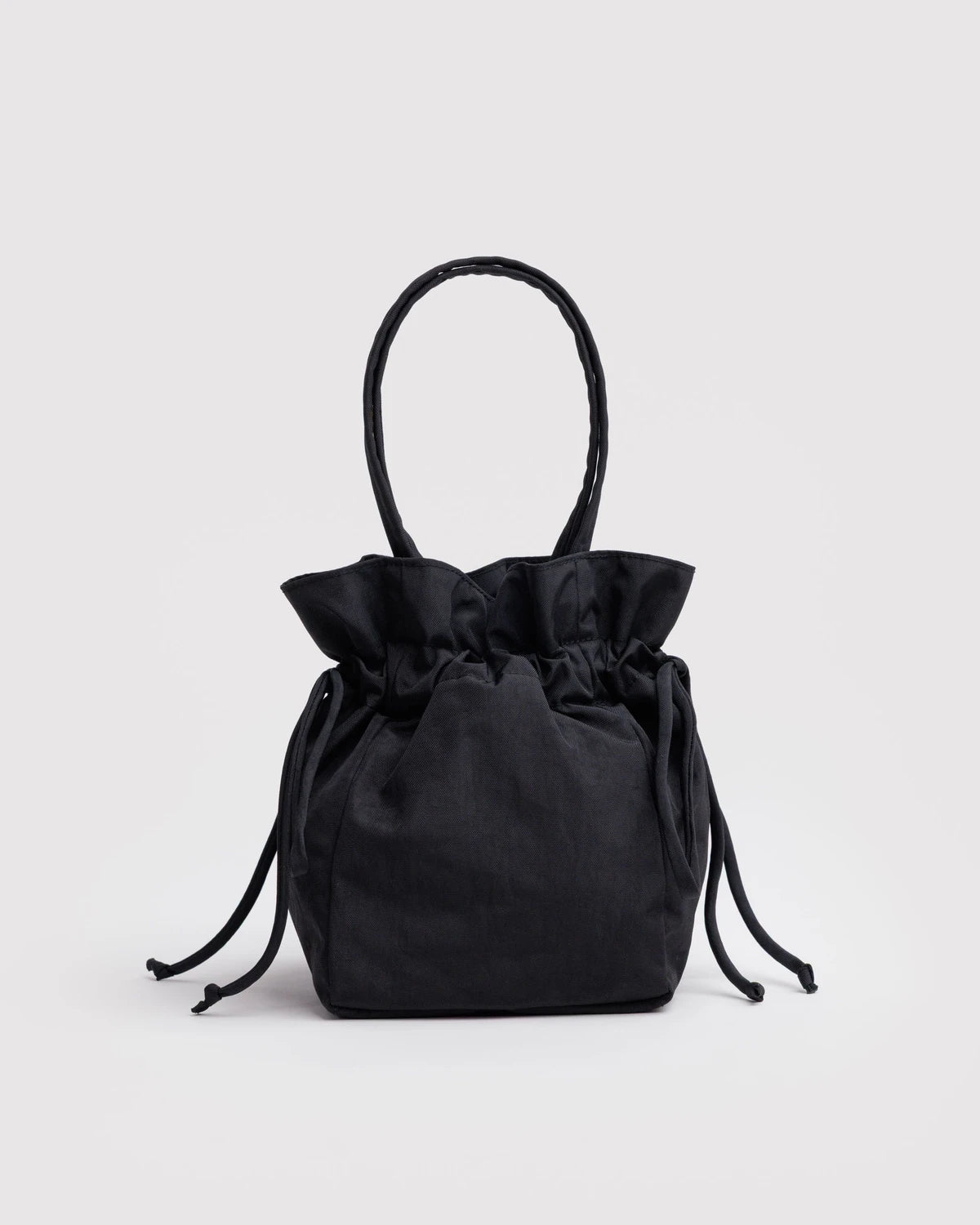 Nylon Drawstring Bag- Black