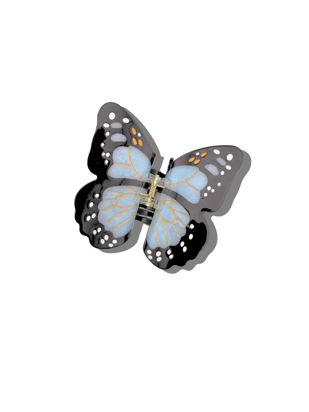 Hand-painted Monarch Butterfly Claw Hair Clip - Lavender