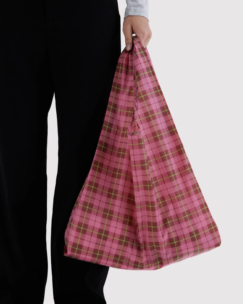 Standard Baggu - Azalea Pink Tartan