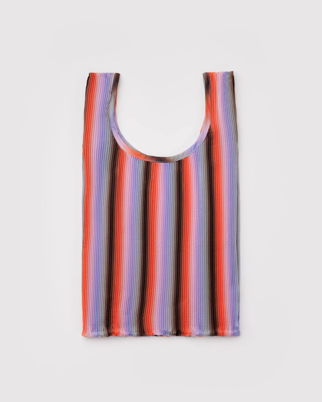 Pleated Baggu - Gradient Stripe Poppy + Lilac