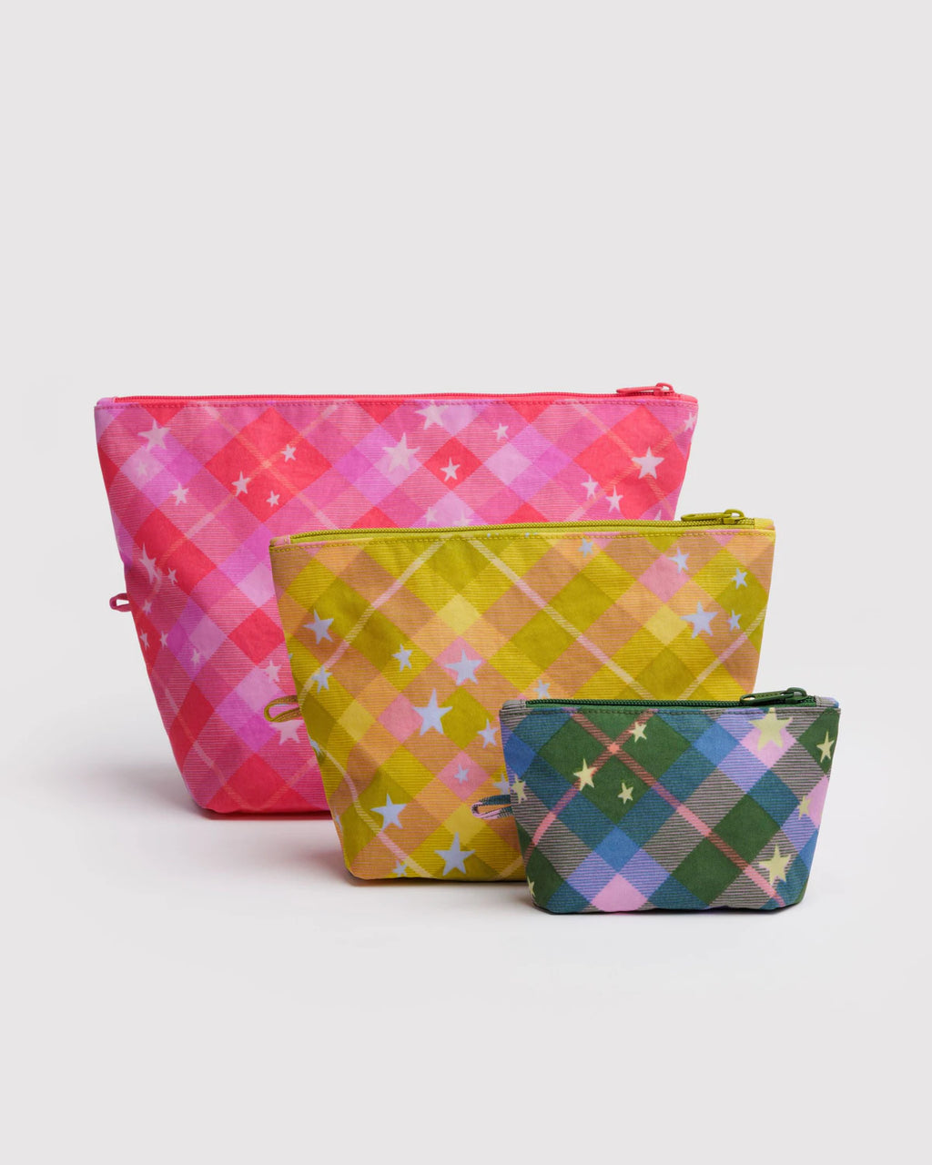 Go Pouch Set- Star Plaid