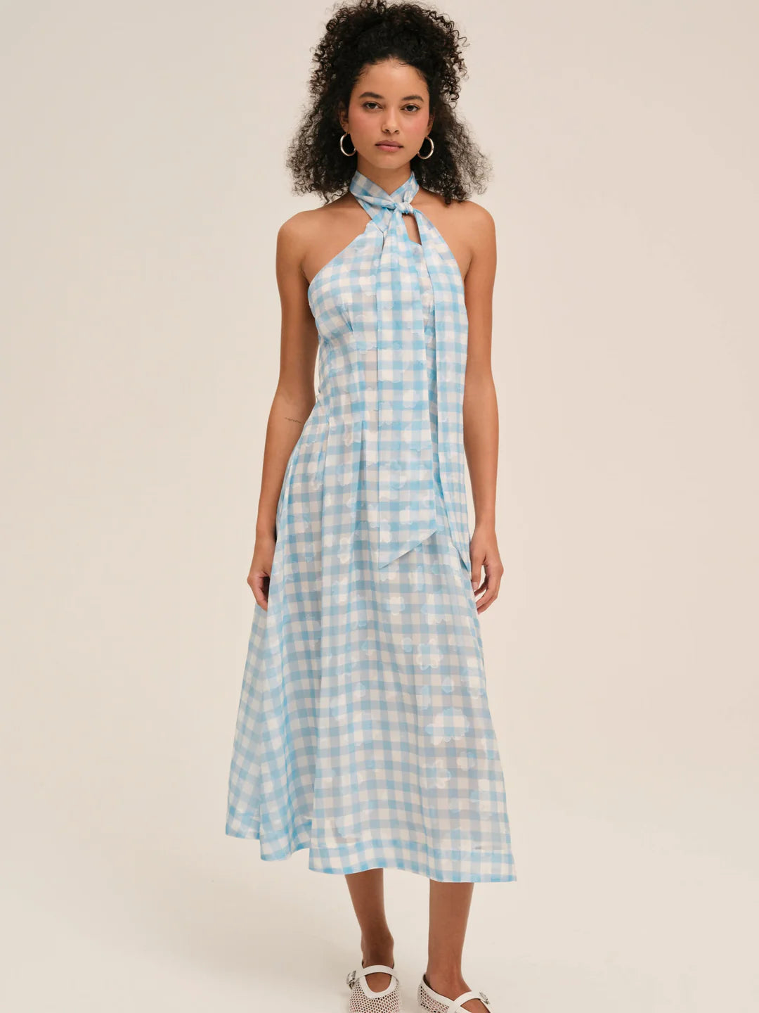 Claudette Gingham Midi Dress