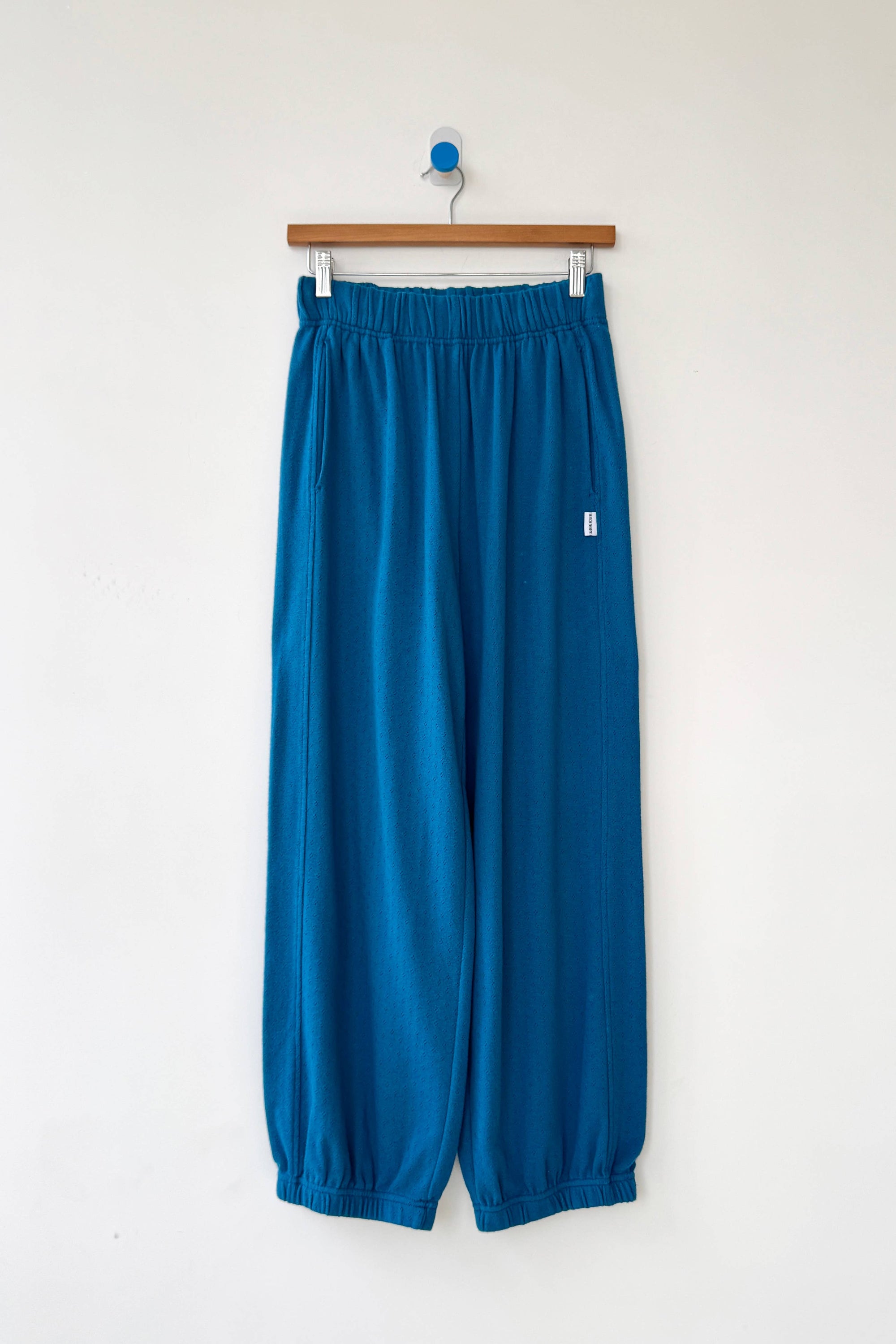 Pointelle Balloon Pants - Sea Blue