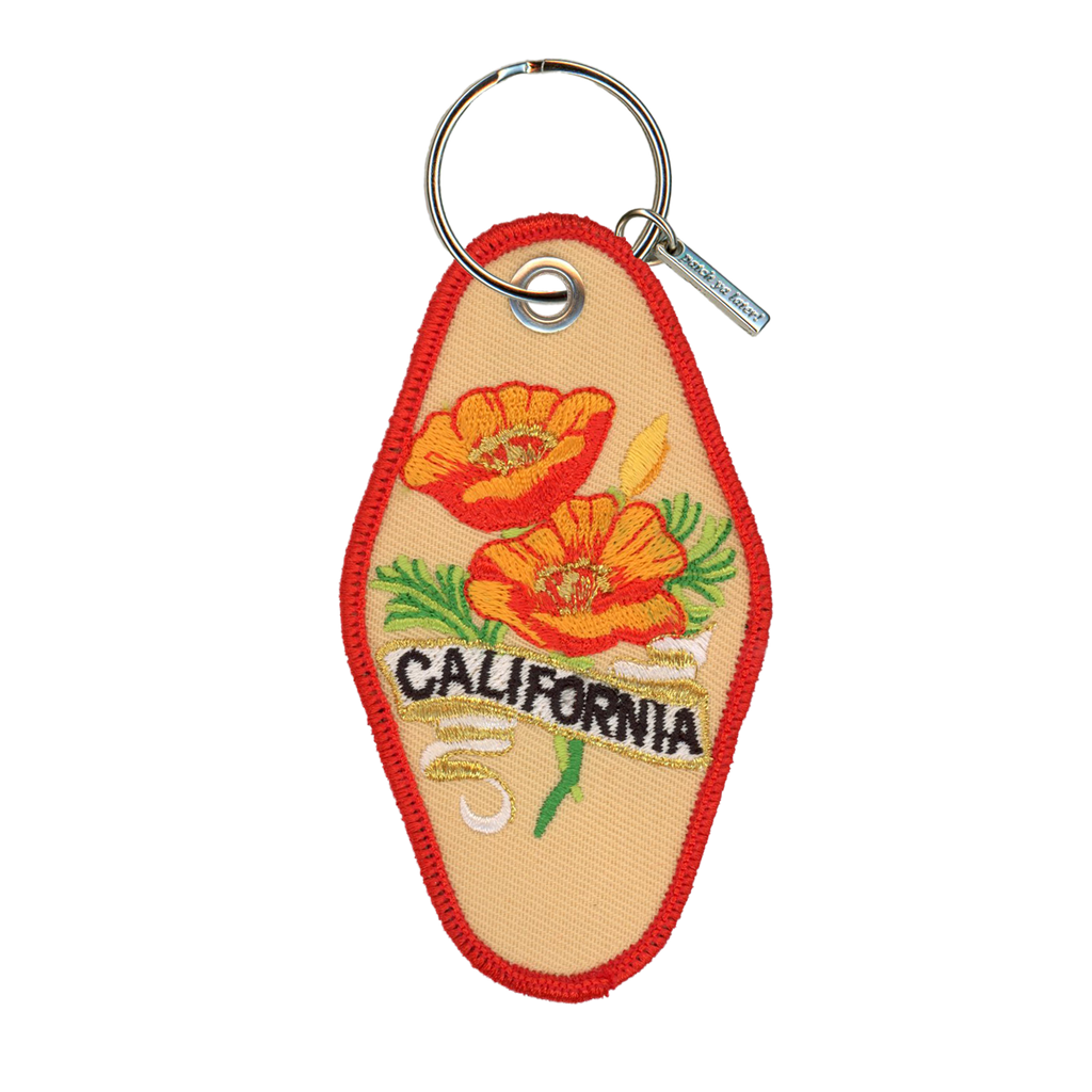 California Embroidered Keychain