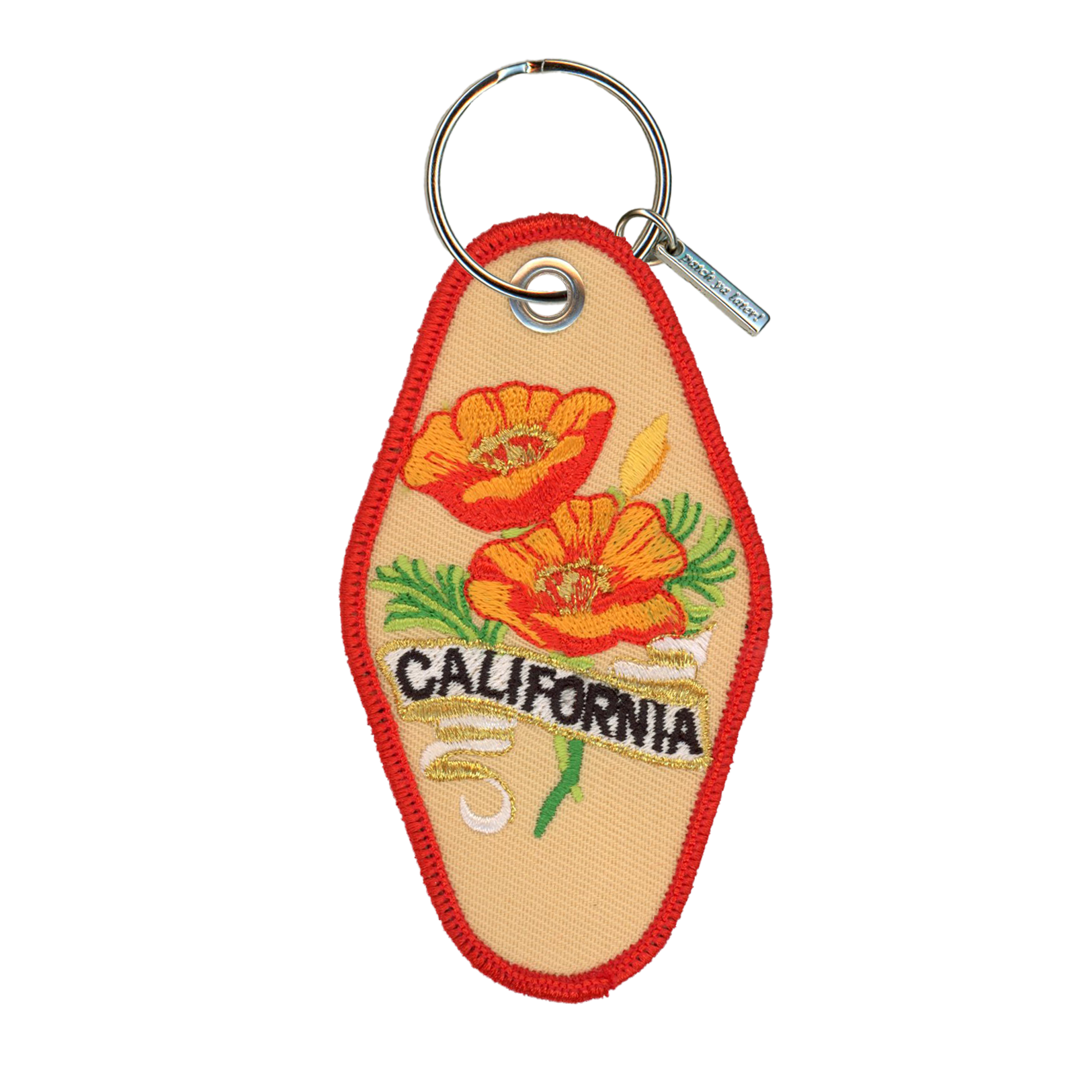 California Embroidered Keychain
