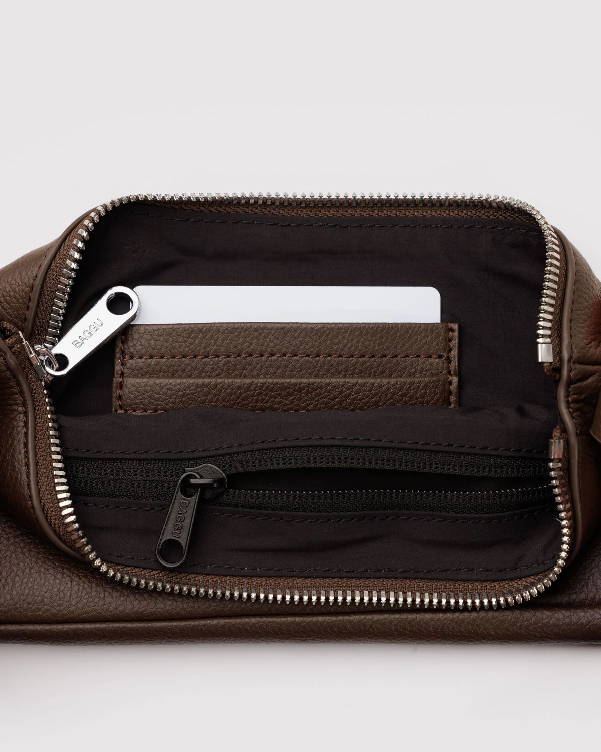 Recycled Leather Pouchette - Brown