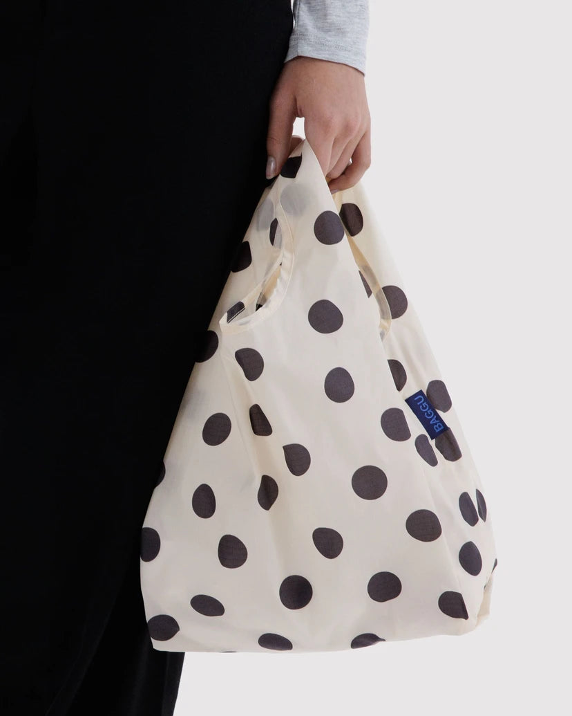 Baby Baggu - Cream + Black Polka Dot