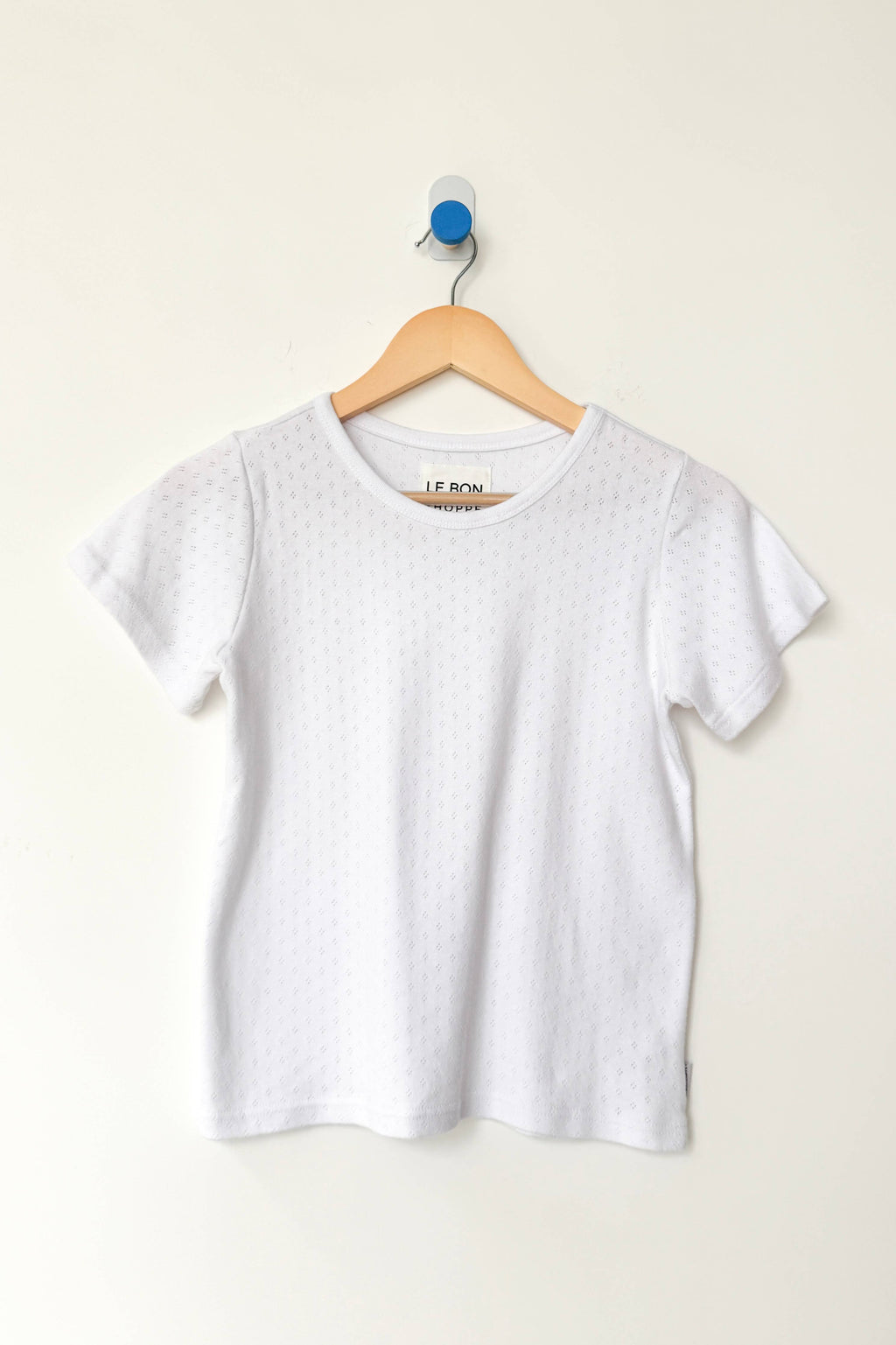 Pointelle Babe Tee - White