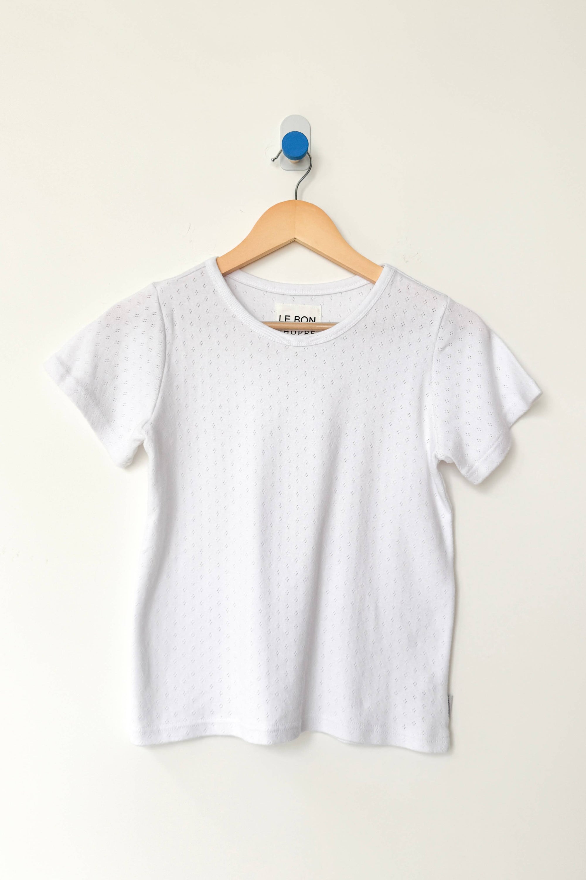 Pointelle Babe Tee - White