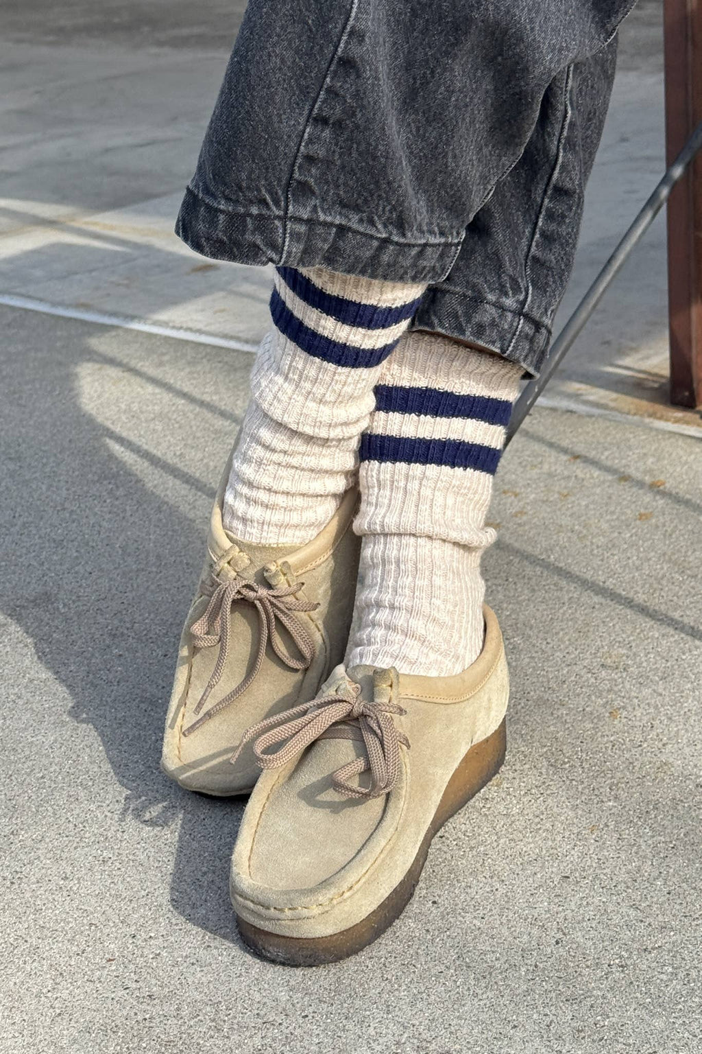 Cottage Varsity Socks - Oatmeal