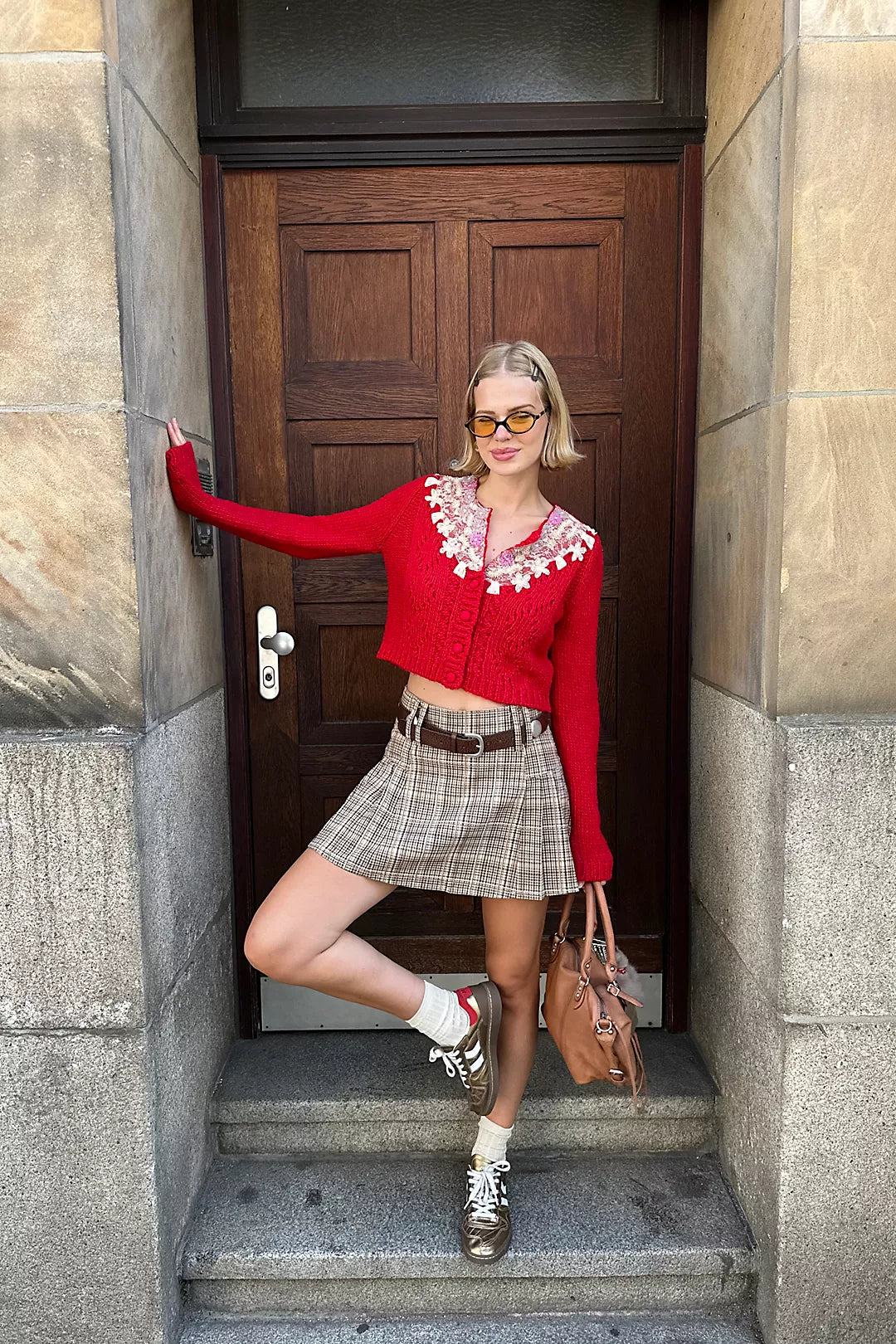 Pixie Cardigan - Red