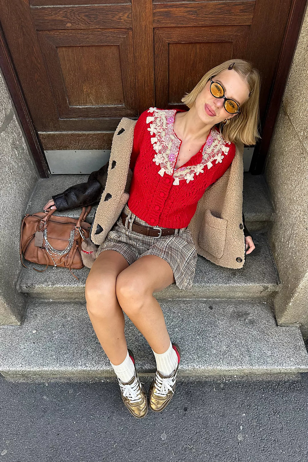 Pixie Cardigan - Red