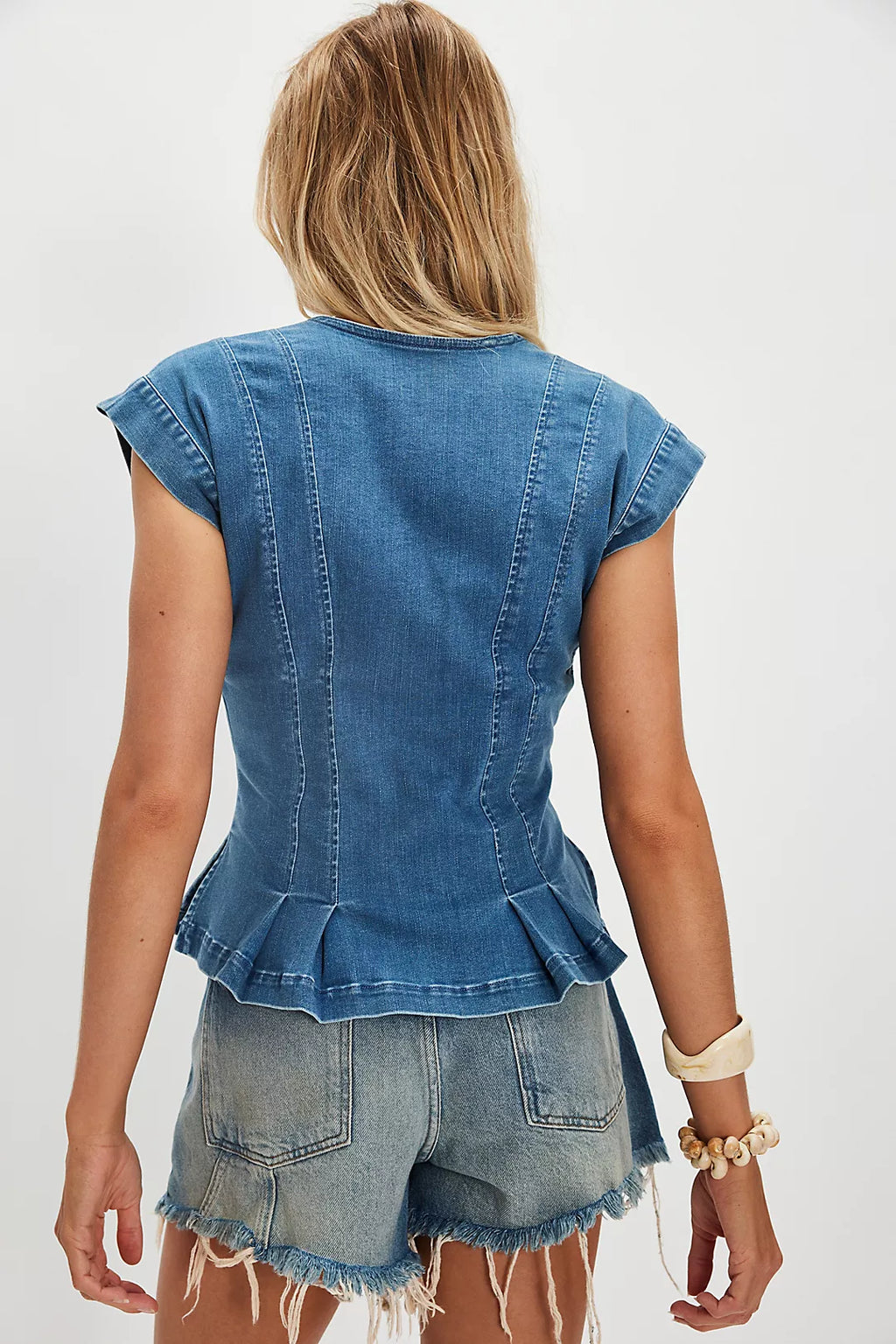 Dylan Denim Vest - Medium Blue