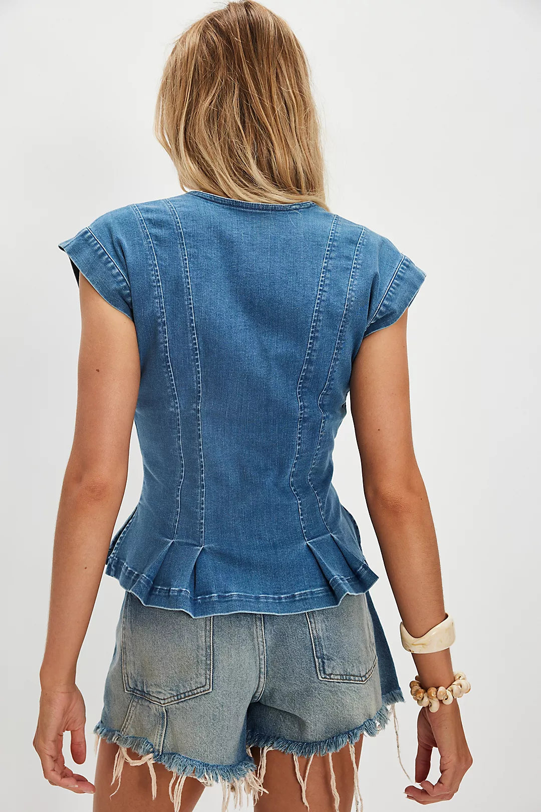 Dylan Denim Vest - Medium Blue