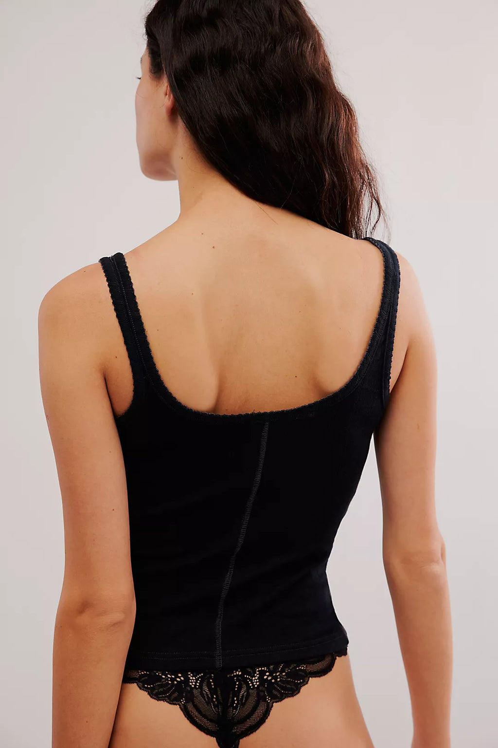 End Game Pointelle Tank - Black