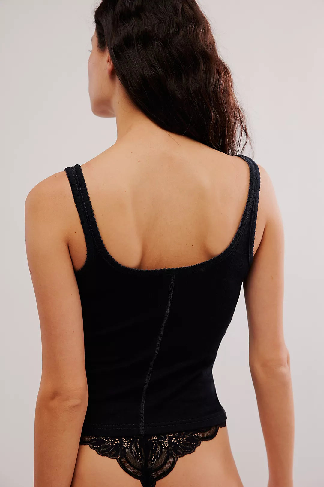 End Game Pointelle Tank - Black