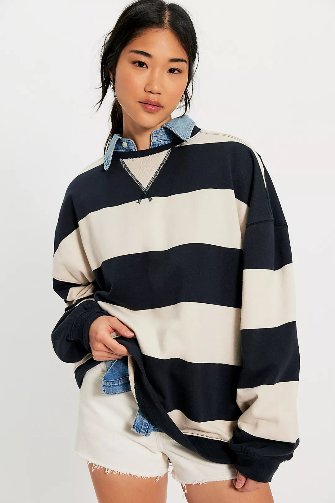 Classic Stripe Crew Wide - Black Combo