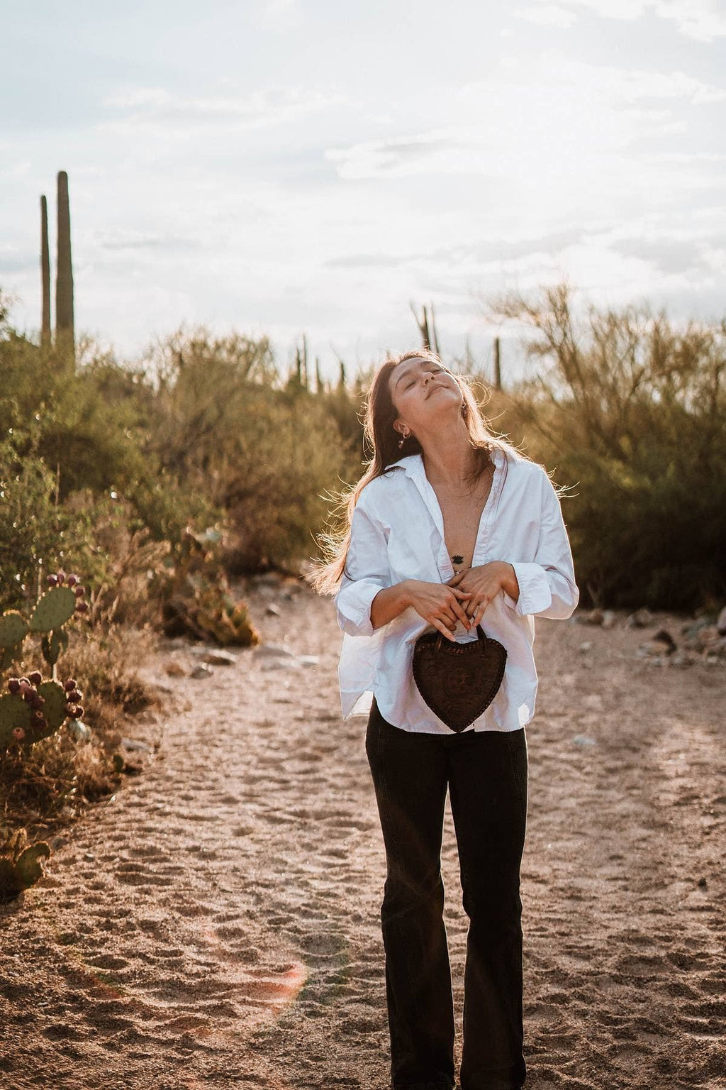 Black Heart Leather Purse