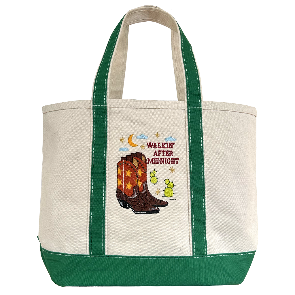 Walkin' After Midnight Big Canvas Tote Bag