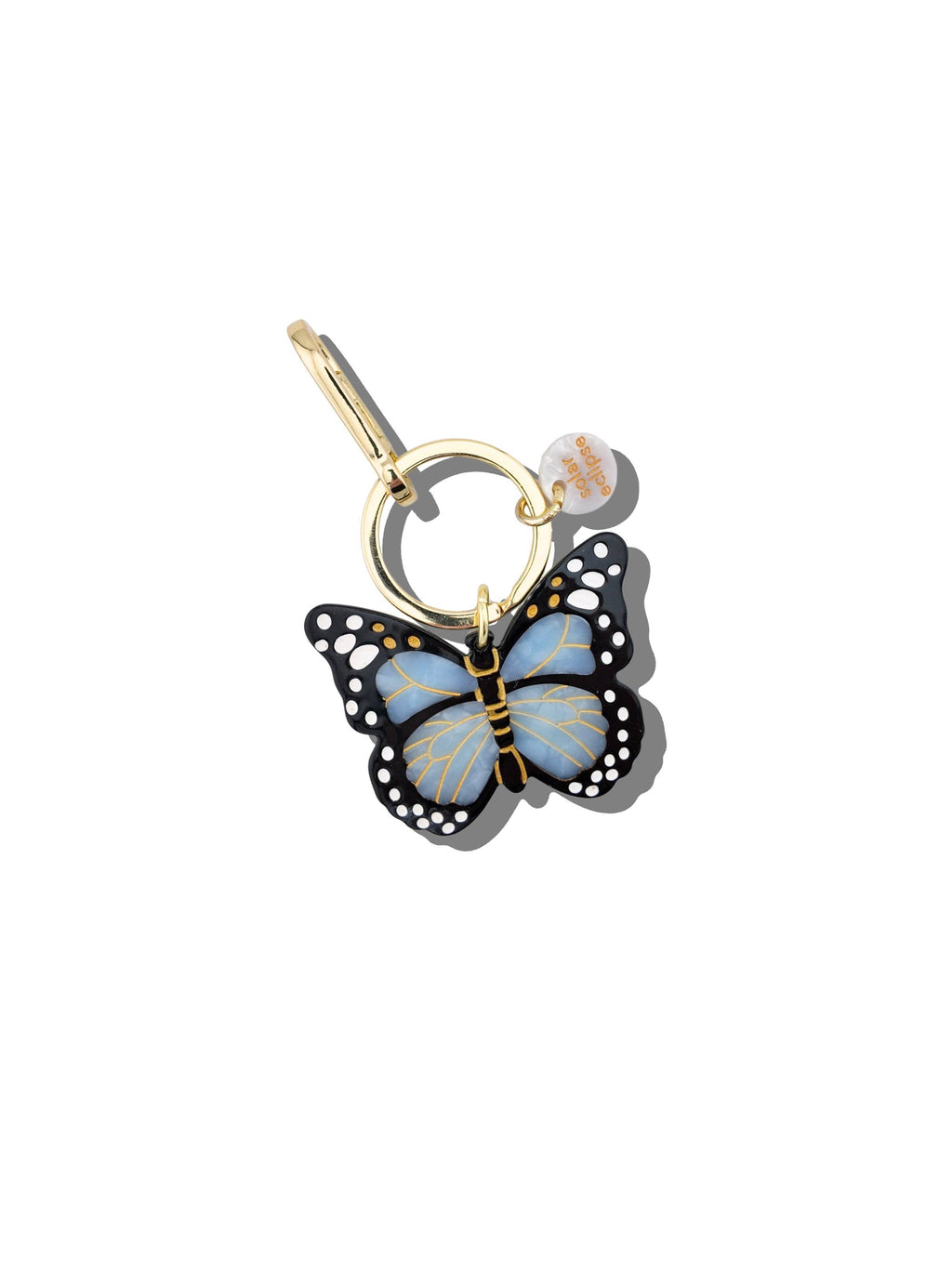 Hand-painted Monarch Butterfly Bag Charm + Keychain