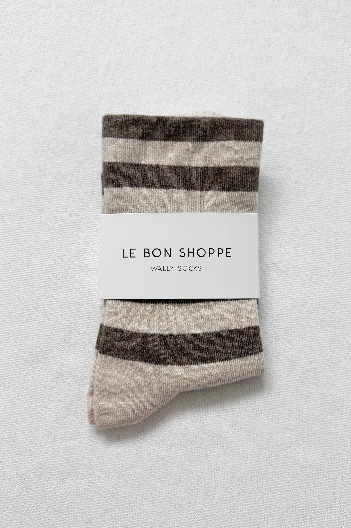 Wally Socks - Wide Brown Stripe