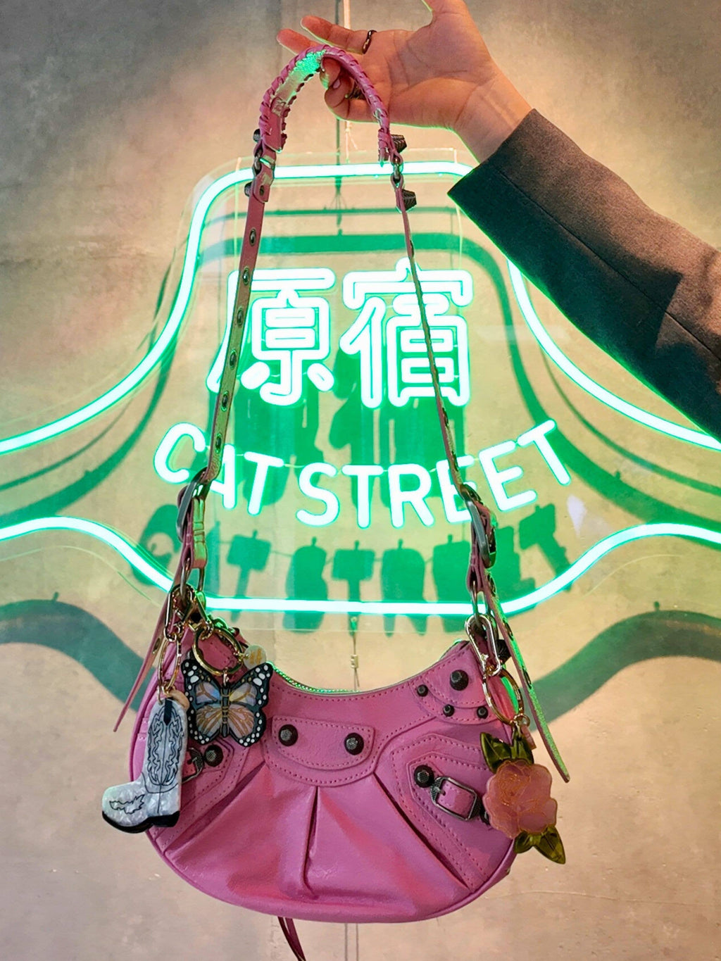 Hand-painted Rose Bag Charm + Keychain | Eco-Friendly