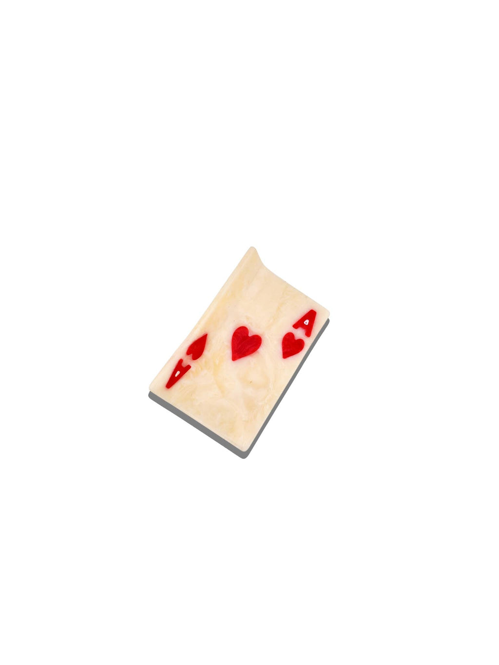 Hand-painted Mini Ace of Heart Claw Hair Clip