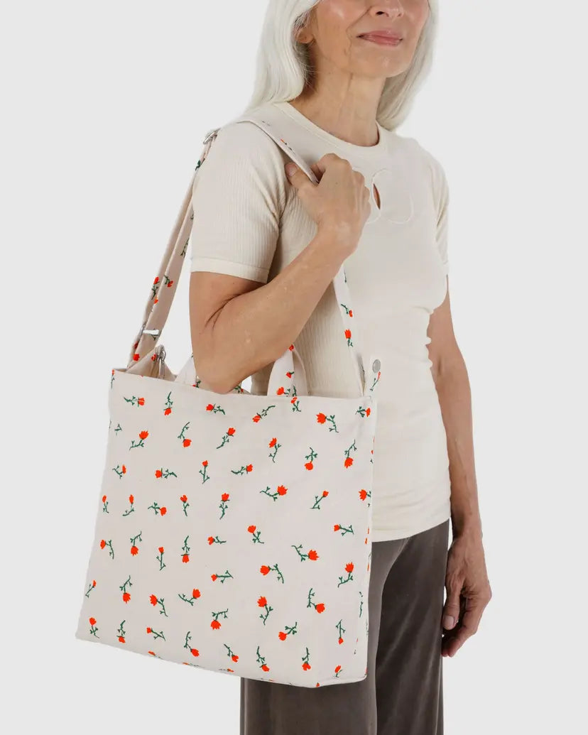 Horizontal Zip Duck Bag- Painted Wildflower
