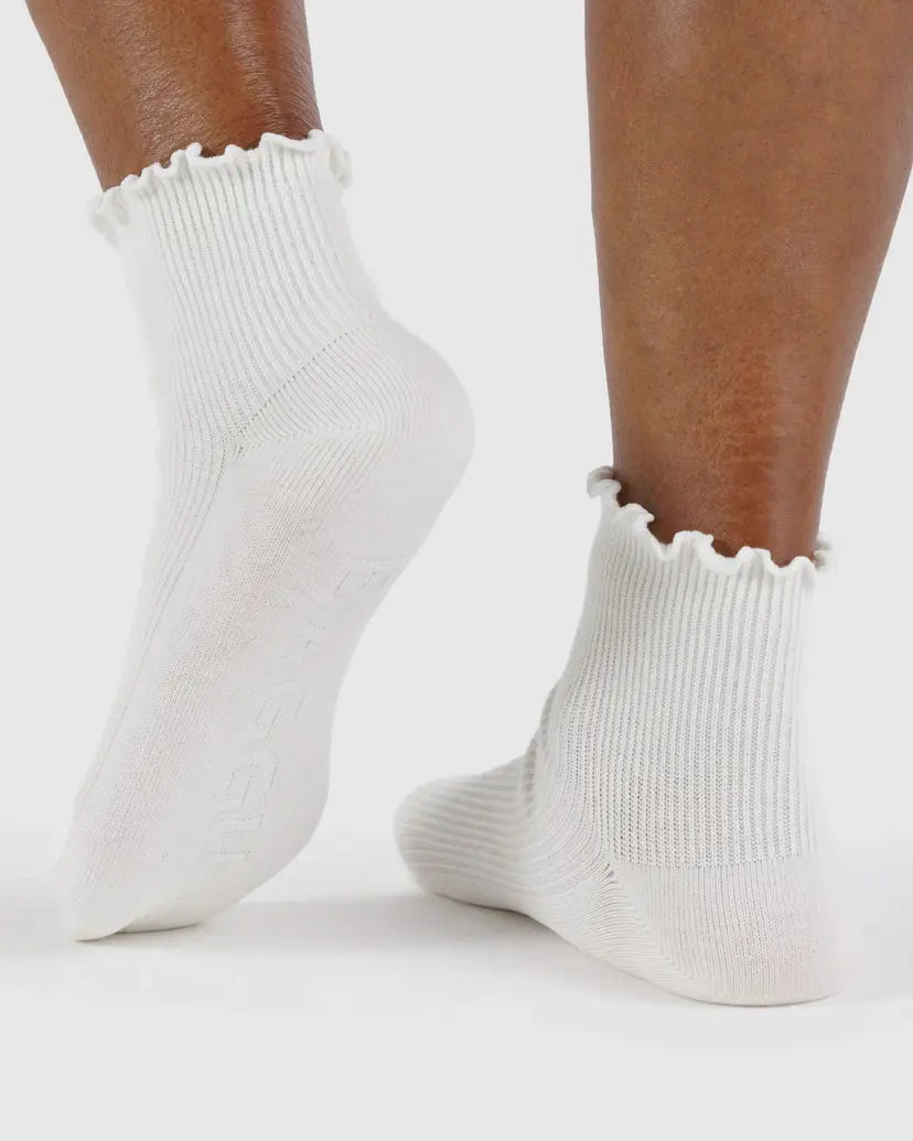 Lettuce Edge Sock Set of 2- White