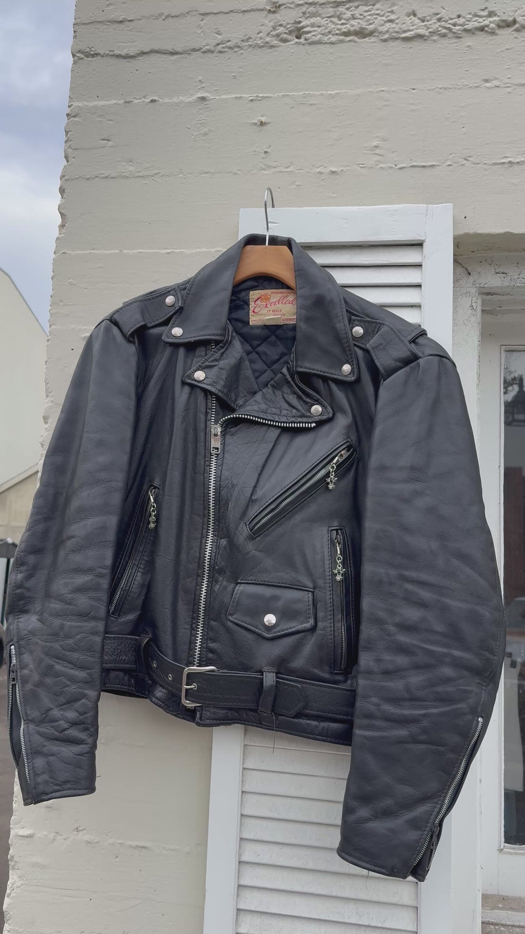 Vintage Excelled 80s Leather Harley Jacket