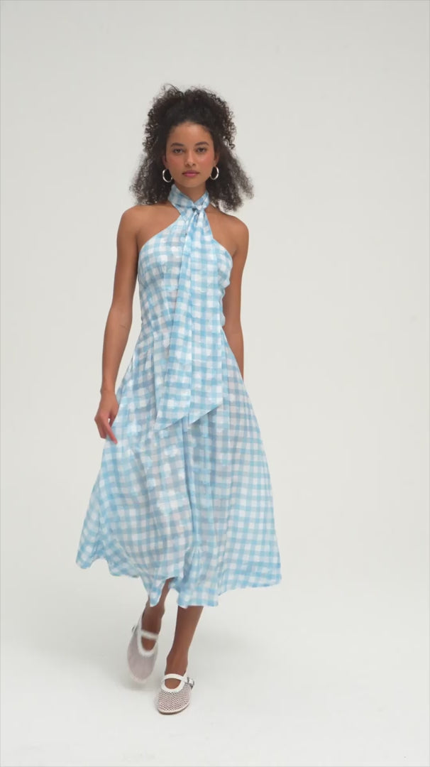 Claudette Gingham Midi Dress
