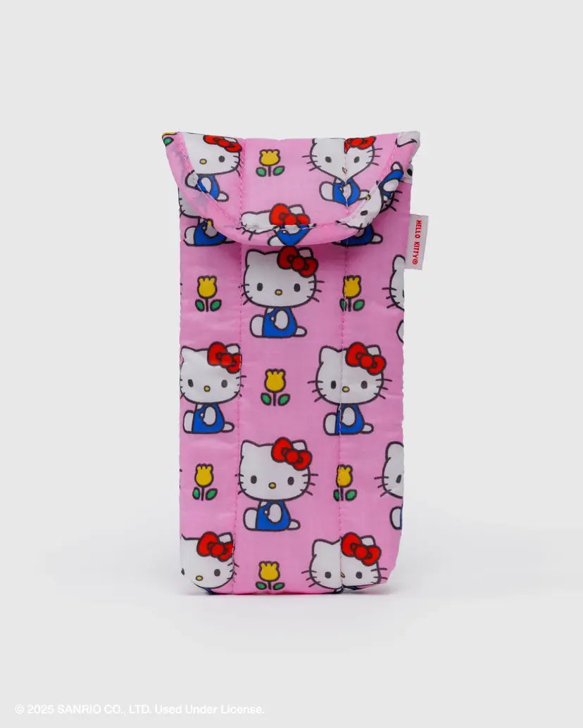 Puffy Glasses Sleeve- Hello Kitty Pink