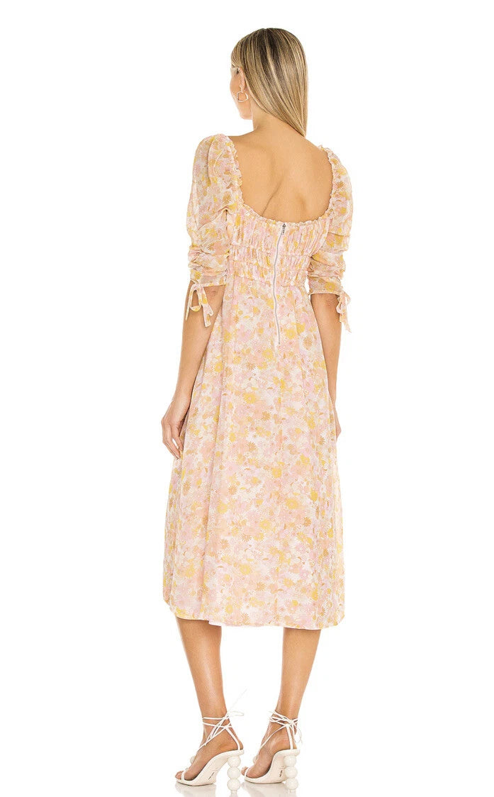 Eden Midi Dress Pink M